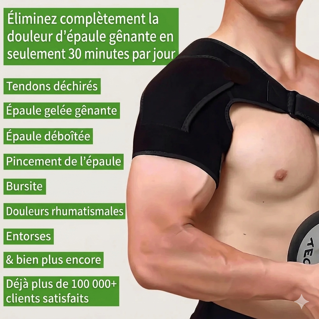 Scapulix™ – Support d'Épaule Ajustable pour un Soulagement Immédiat de la Douleur