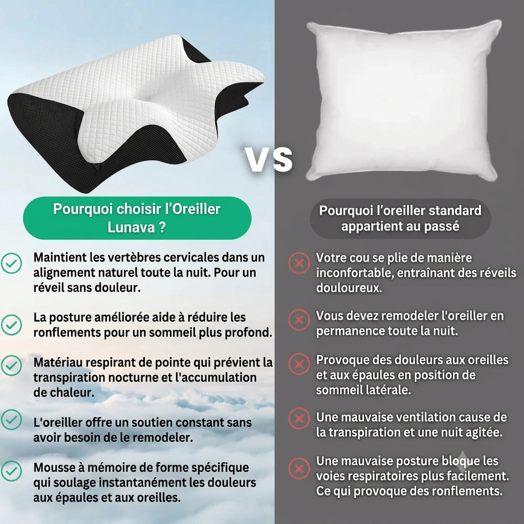 Lunava™ Oreiller Ergonomique 2.0